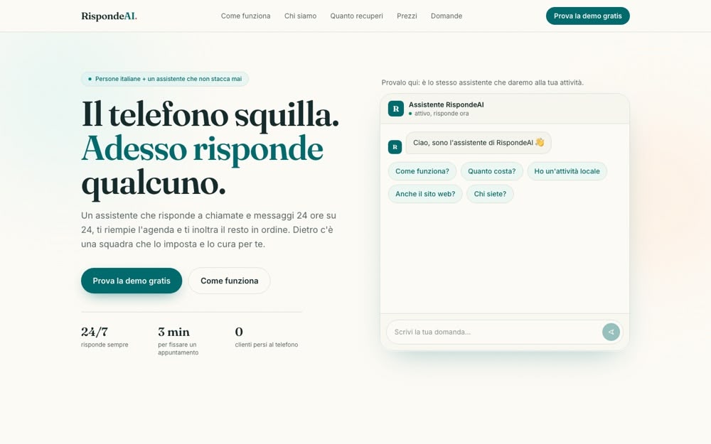 Anteprima del lavoro RispondeAI